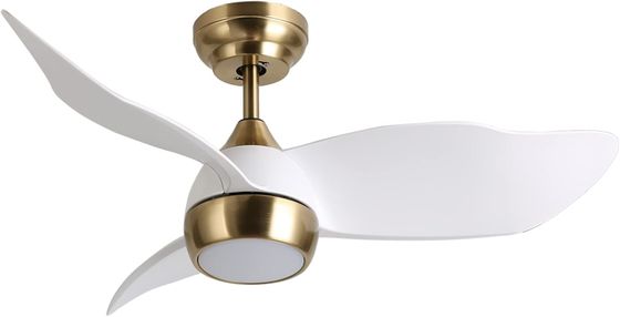Ventilador de teto branco inteligente com 6 velocidades ajustáveis e controle de voz