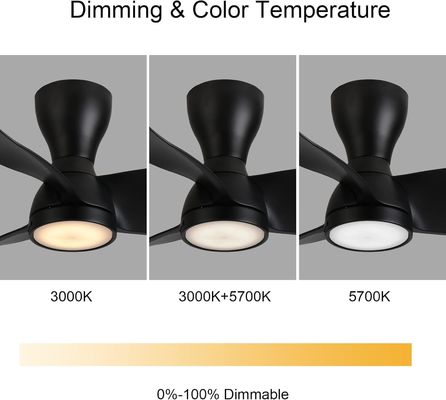 Elegante ventilador de teto de motor DC de 36 polegadas com controle inteligente e compatível com Alexa / Google Assistant