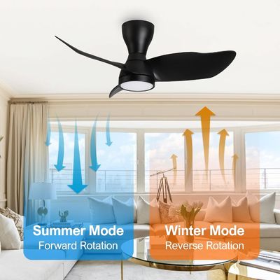 Elegante ventilador de teto de motor DC de 36 polegadas com controle inteligente e compatível com Alexa / Google Assistant