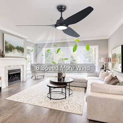 56 Luz de ventilador de teto inteligente com Alexa/Google Home Control