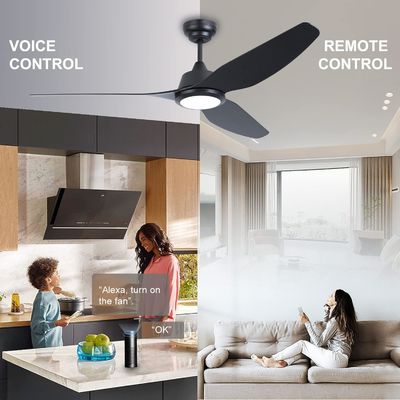 56 Luz de ventilador de teto inteligente com Alexa/Google Home Control