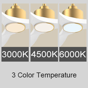 52 Ventilador de tecto com luz ABS dimmable Branco quente Branco natural Frio Branco