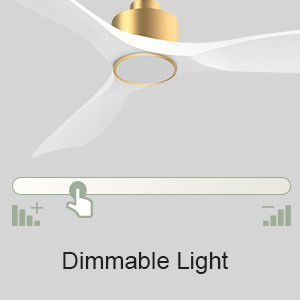 52 Ventilador de tecto com luz ABS dimmable Branco quente Branco natural Frio Branco