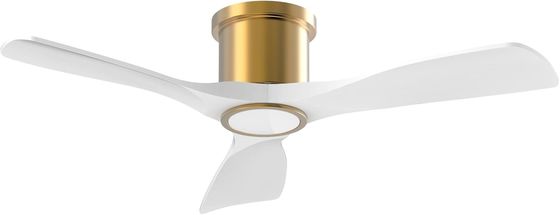 Ventilador de tecto preto de 52 polegadas com motor DC reversível eficiente