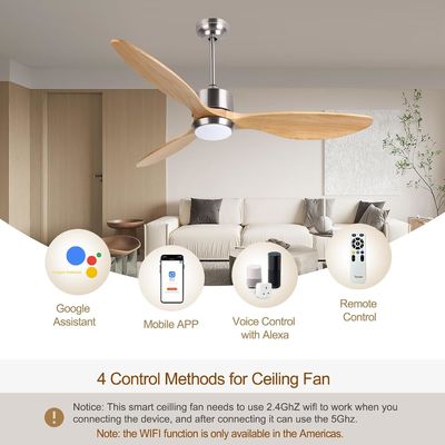 Ventilador de tecto de ouro branco preto 52 com motor DC de 6 velocidades
