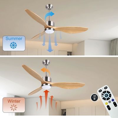 Ventilador de tecto de ouro branco preto 52 com motor DC de 6 velocidades