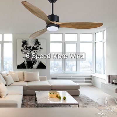 Ventilador moderno de 52 polegadas com luz para sala de 12 pés * 12 pés a 17 pés * 17 pés