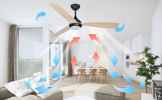 Ventilador de teto de 52 polegadas Design aerodinâmico Downrod externo Ventilador de teto montado com luz