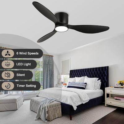 Ventilador de teto de ouro branco preto 52 com função de poupança de energia