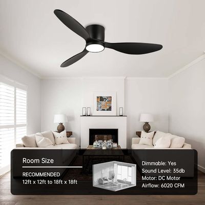 Ventilador de teto de ouro branco preto 52 com função de poupança de energia