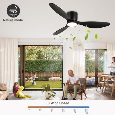 Ventilador de teto de ouro branco preto 52 com função de poupança de energia