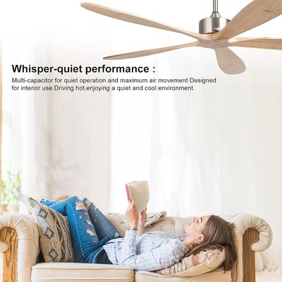 Ventilador de teto inteligente com luz silenciosa e poupança de energia de 6 velocidades compatível com Alexa / Google Home