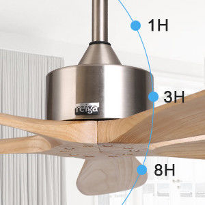 Ventilador de teto inteligente com luz silenciosa e poupança de energia de 6 velocidades compatível com Alexa / Google Home