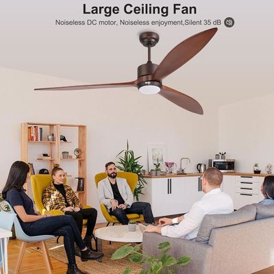 65 Luz de ventilador de teto contemporâneo com controlo de voz e luz LED dimmable