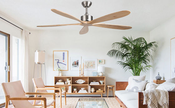Ventilador de teto inteligente com luz silenciosa e poupança de energia de 6 velocidades compatível com Alexa / Google Home