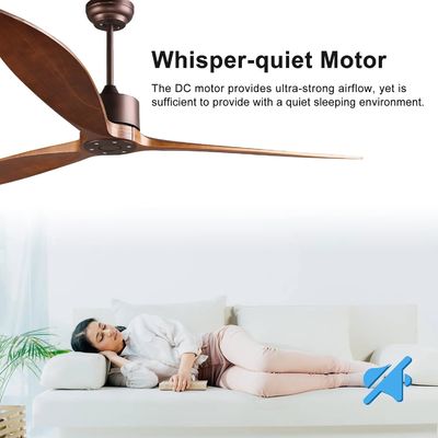6 Velocidade Alexa Controle de Voz ABS Smart DC Motor Ventilador de teto com Iluminação em Ouro Preto Branco
