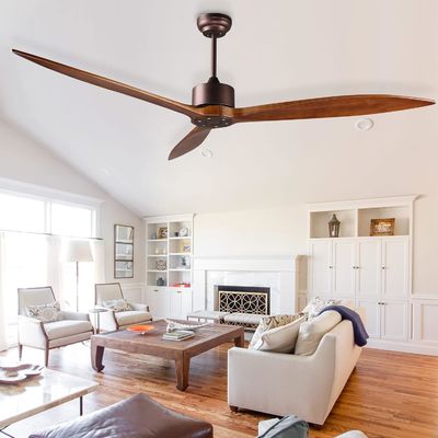 6 Velocidade Alexa Controle de Voz ABS Smart DC Motor Ventilador de teto com Iluminação em Ouro Preto Branco