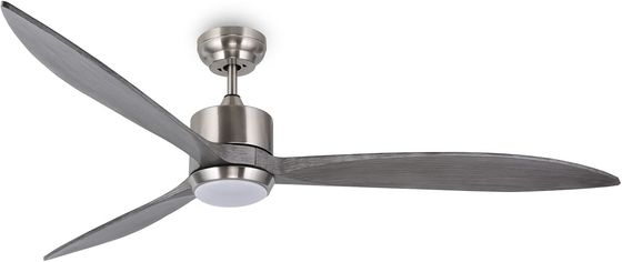 Ventilador de teto silencioso com motor de corrente contínua com controle inteligente APP Luz LED dimmable de 3 cores e 6 opções de velocidade