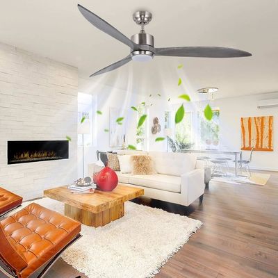 Ventilador de teto silencioso com motor de corrente contínua com controle inteligente APP Luz LED dimmable de 3 cores e 6 opções de velocidade