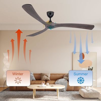 Ventilador de teto inteligente de 6 velocidades com luz controlada pela Alexa