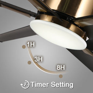 Ventilador de teto inteligente moderno de 72 polegadas com luz em ABS branco