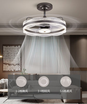 Luz de ventilador de teto inteligente com 6 velocidades e 3 modos de luz