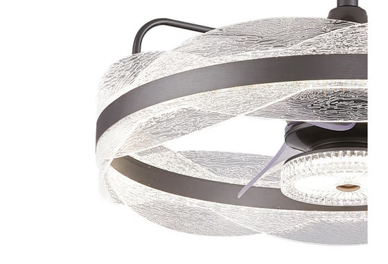 Luz de ventilador de teto inteligente com 6 velocidades e 3 modos de luz