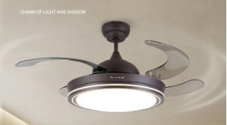 Ventilador de teto Wi-Fi inteligente com luz e motor DC