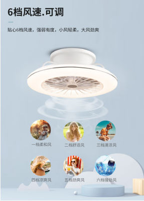 Ventilador de teto ABS de 3 velocidades com iluminação
