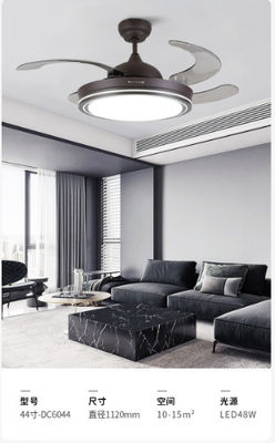 Ventilador de teto Wi-Fi inteligente com luz e motor DC