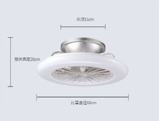 Ventilador de teto ABS de 3 velocidades com iluminação