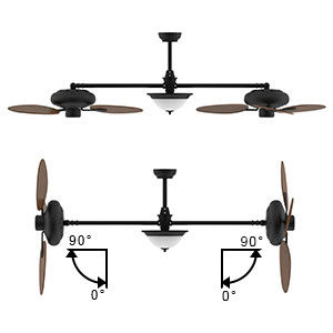 Ventilador de teto inteligente moderno de 86 polegadas com kit de luz e motor DC de 3 velocidades