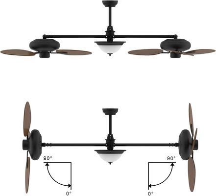 Ventilador de teto inteligente moderno de 86 polegadas com kit de luz e motor DC de 3 velocidades