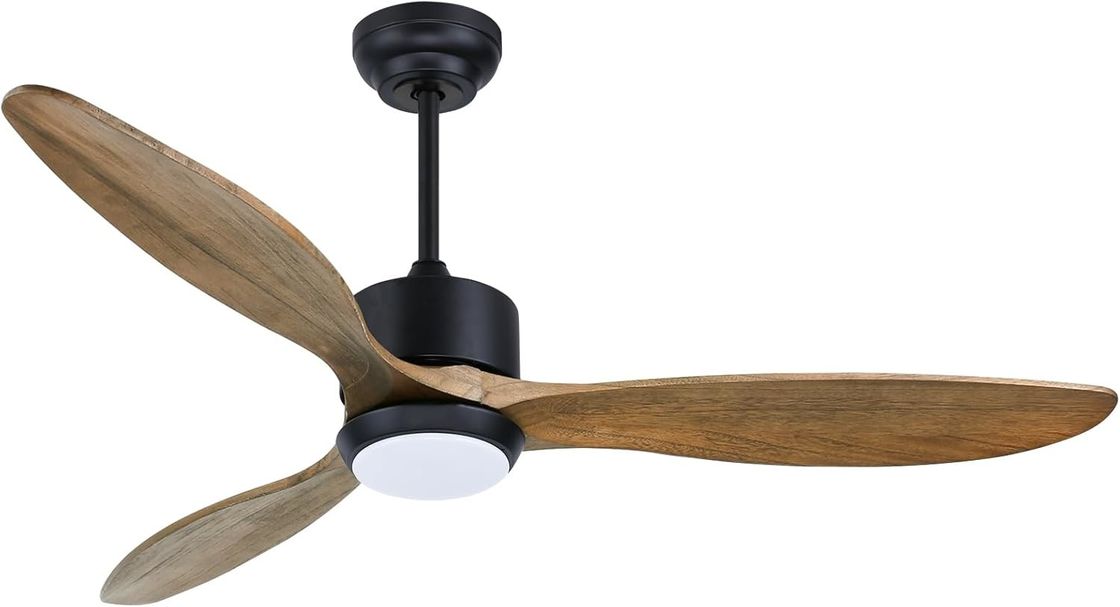 Ventilador moderno de 52 polegadas com luz para sala de 12 pés * 12 pés a 17 pés * 17 pés