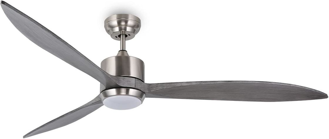 Ventilador de teto silencioso com motor de corrente contínua com controle inteligente APP Luz LED dimmable de 3 cores e 6 opções de velocidade